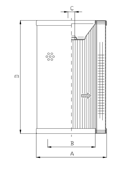 R720G25V hydraulic filter element