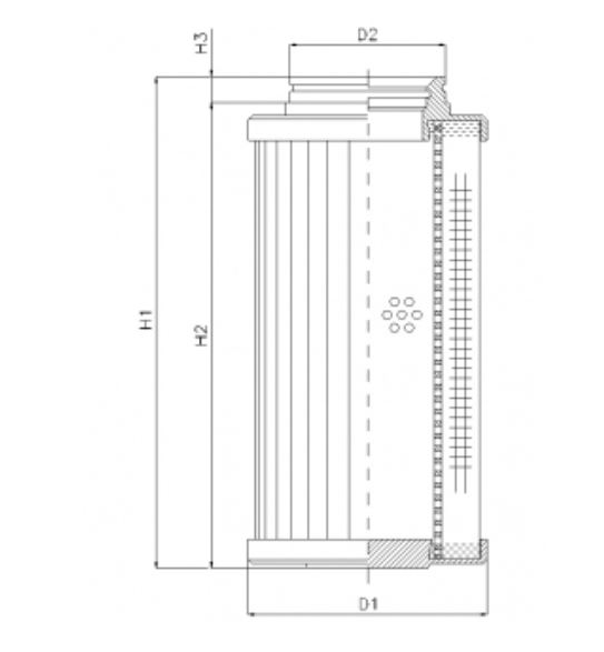 D730G25BV hydraulic filter element