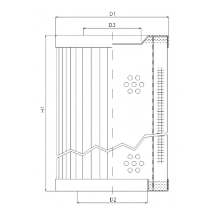 RVR1225A05B hydraulic filter element