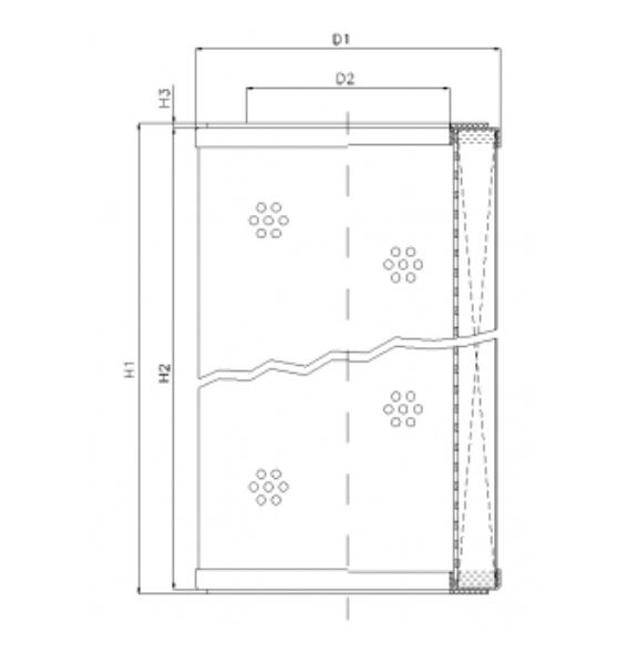 R311G03P hydraulic filter element
