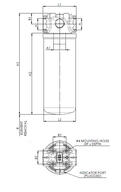 FA411000BB4DT000S0 In line medium pressure filter FA4