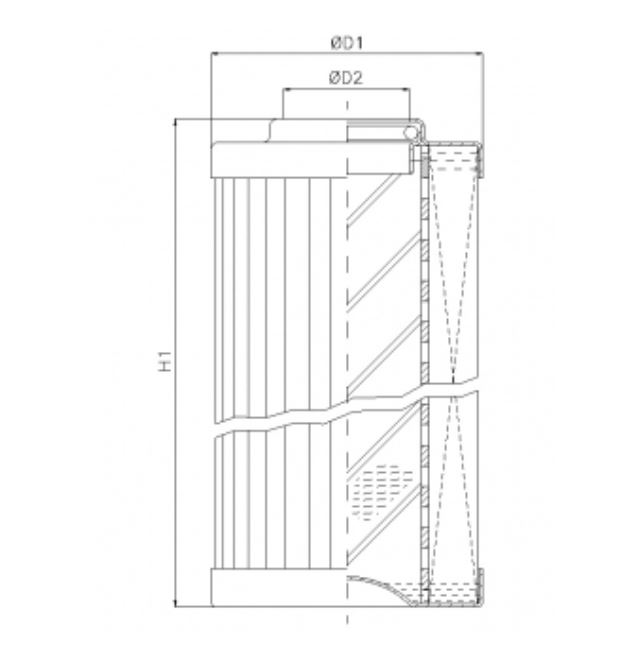 DVD290A10B hydraulic filter element