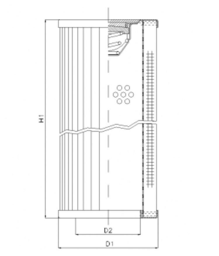RVR750B25B hydraulic filter element