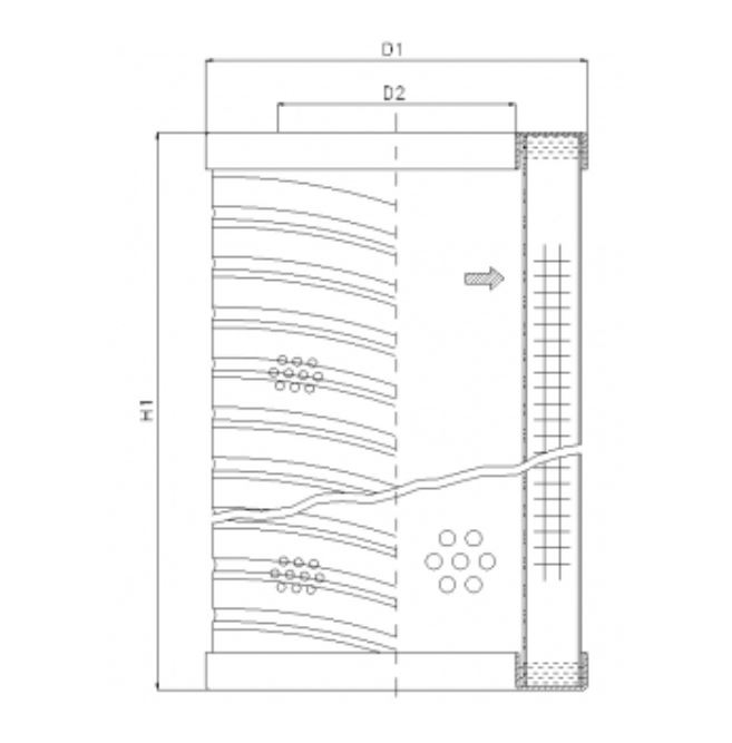 RVR06E10B hydraulic filter element