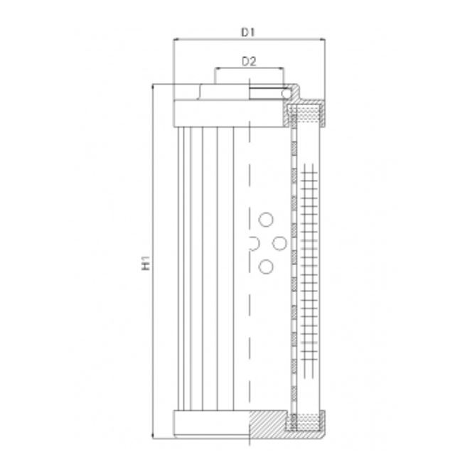 DHD330W25V hydraulic filter element
