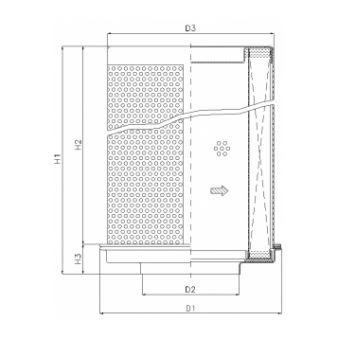 WP325 hydraulic filter element