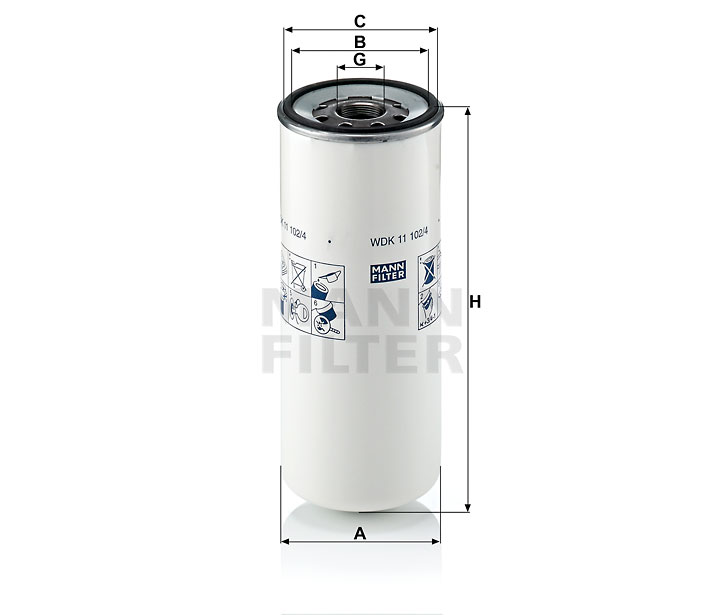 WDK 11 102/4 fuel filter spin-on