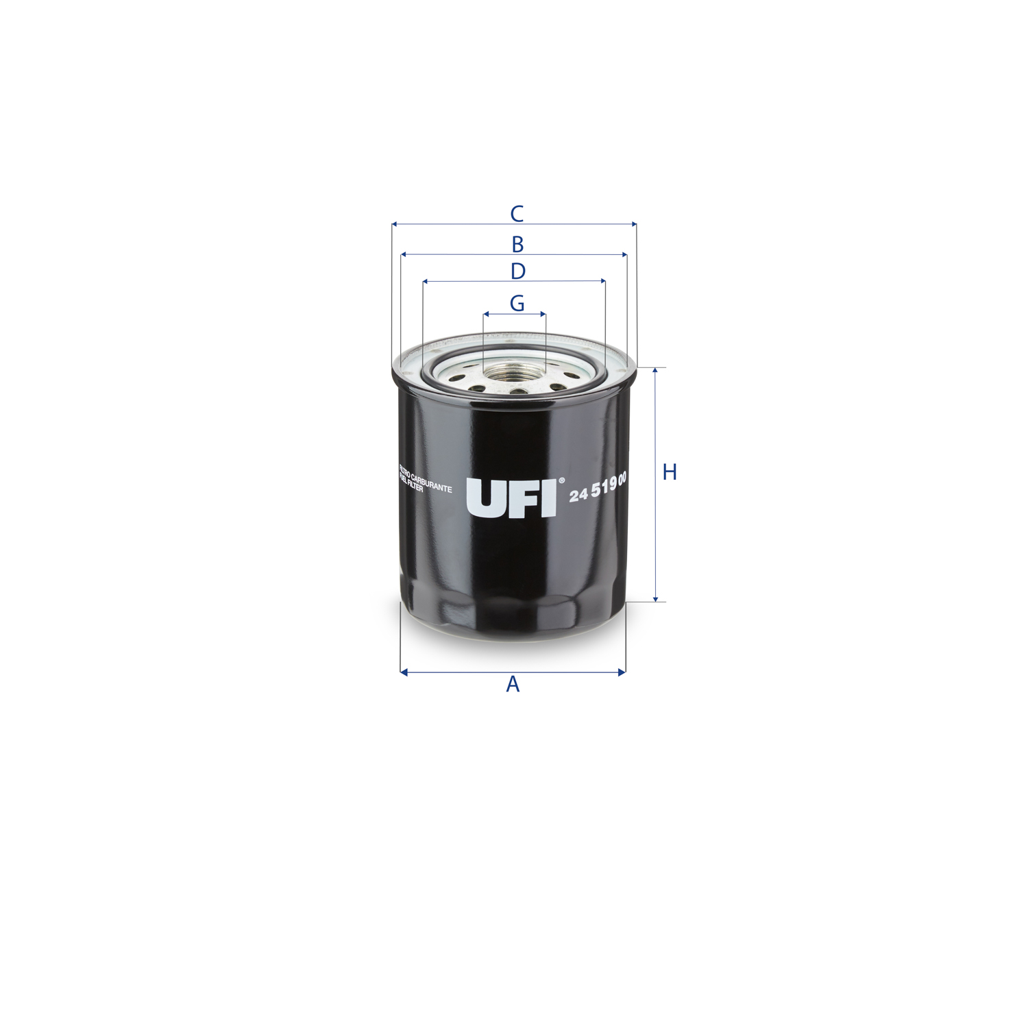 24.519.00 fuel filter spin-on