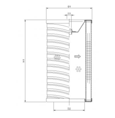 R736G25P hydraulic filter element