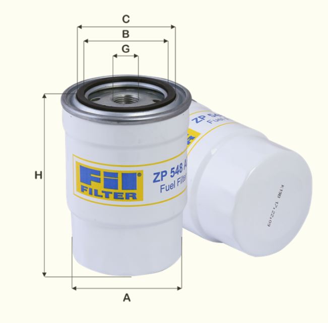 ZP548AF fuel filter spin-on