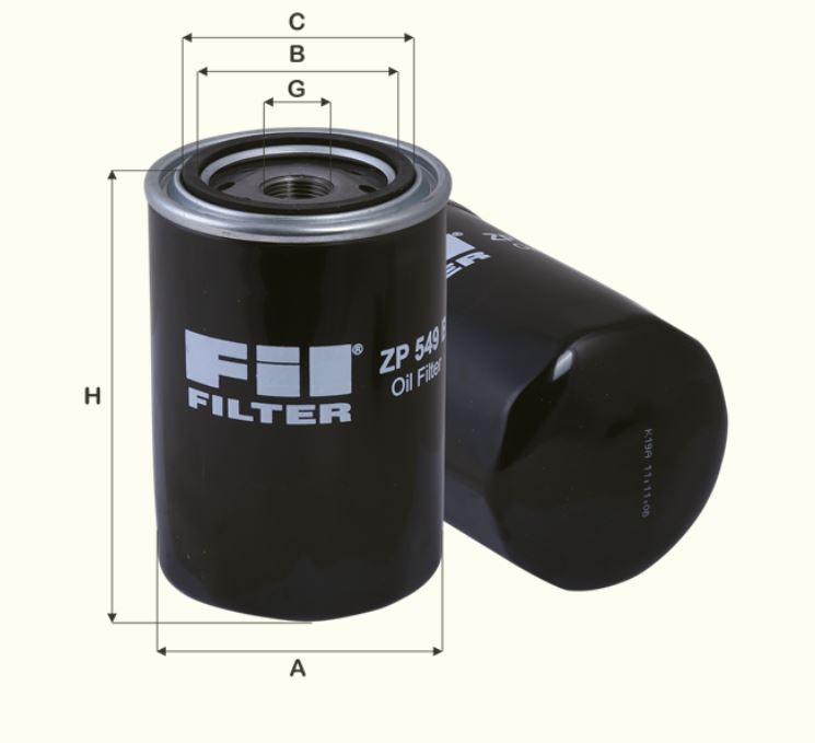 ZP549B oil filter spin-on
