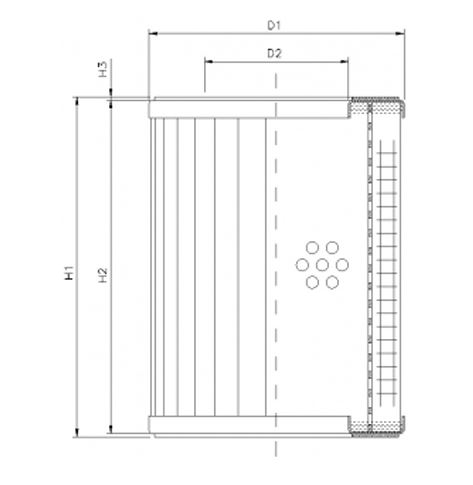 WT1154 hydraulic filter element