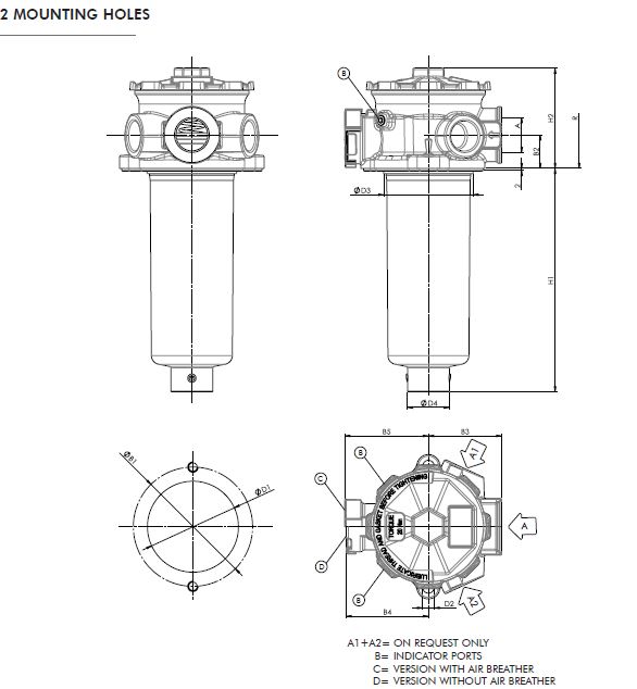 FR62R101T60BBB4001B000 return filter