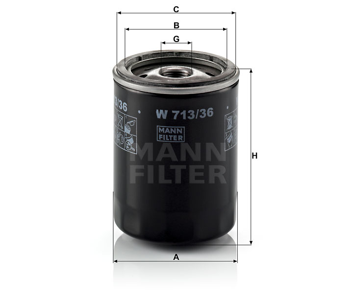 W 713/36 oil filter spin-on