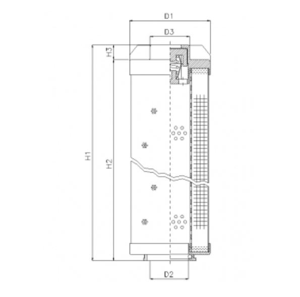 RHR480G10V hydraulic filter element