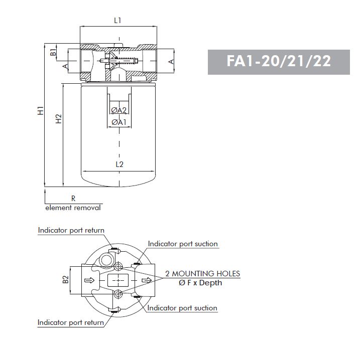 FA122000BB6000 filter head