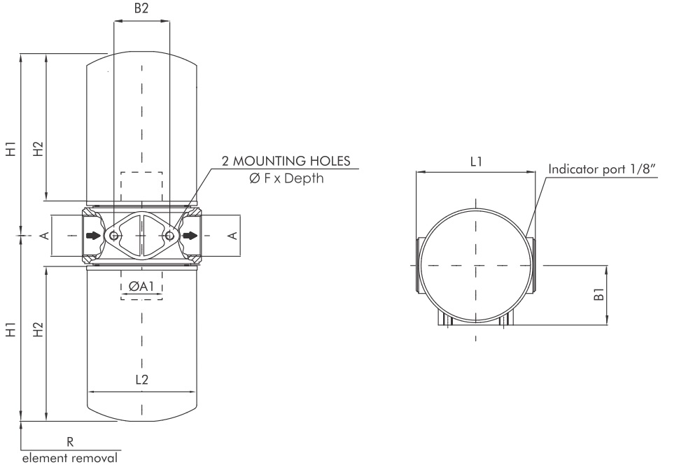 FA130G10BB7S00 Inline spin-on filter