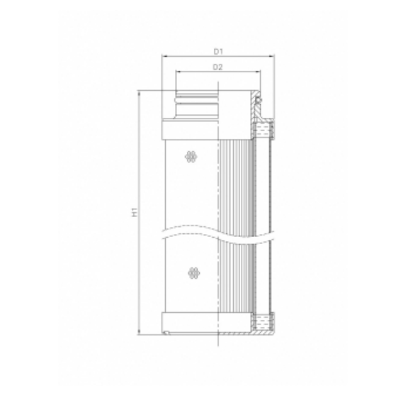 C612G06V hydraulic filter element (coreless)
