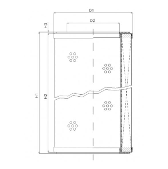 R590T238 hydraulic filter element