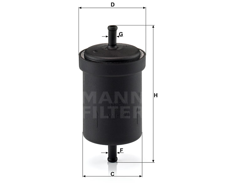 WK 613/1 fuel filter in-line