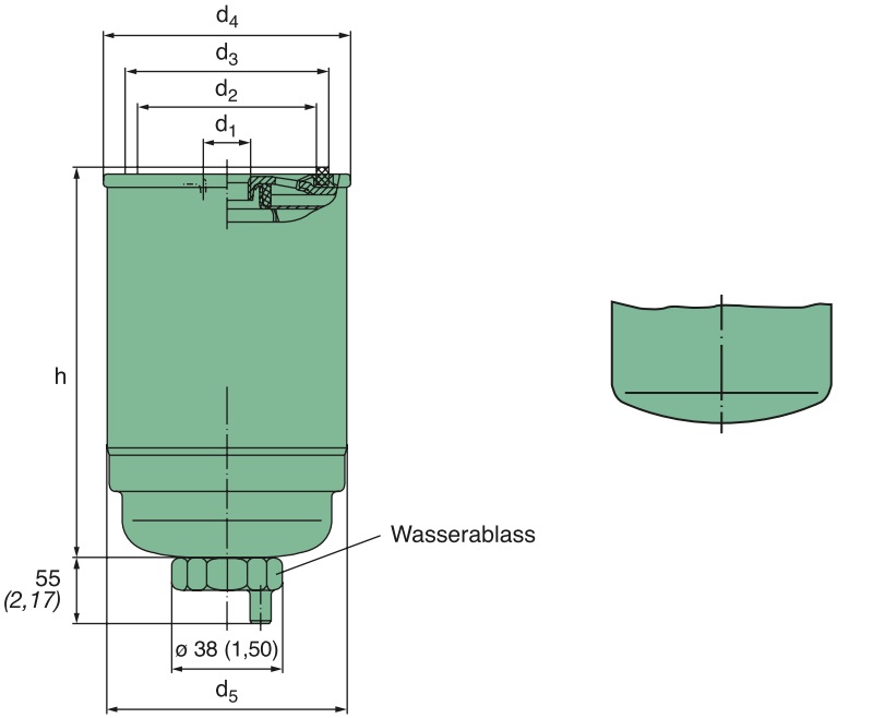 WDK 962/12 fuel filter (spin-on)