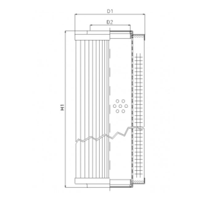 RVR10005K05B hydraulic filter element