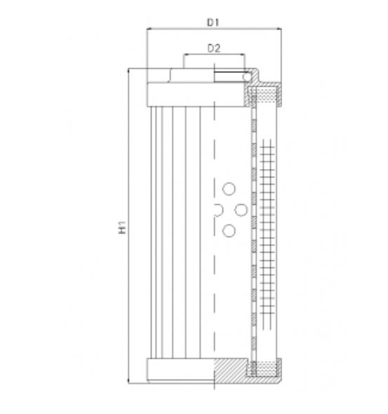DHD30A20V hydraulic filter element