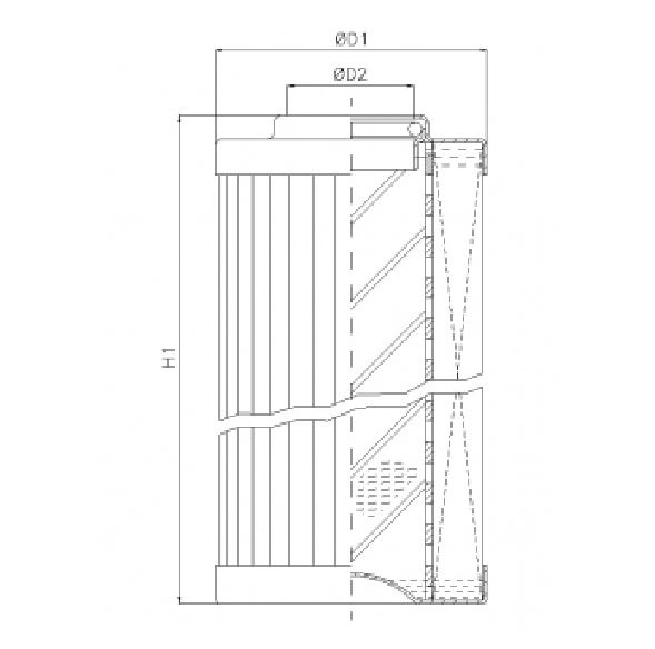 WP343 hydraulic filter element