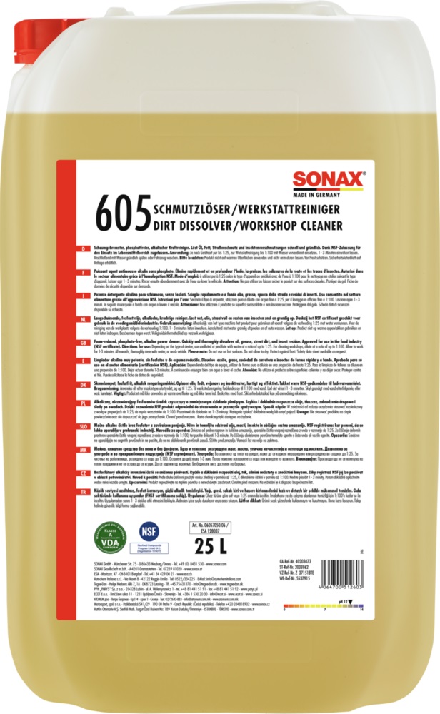 SONAX Dirt Remover/Workshop Cleaner - 25 liters