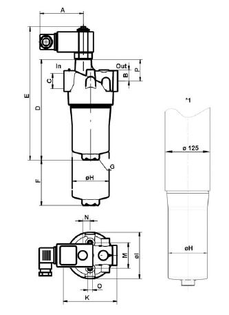PI 2030-58 NBR low pressure filter