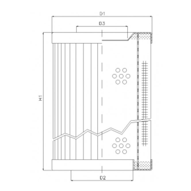 RVR1225450B10B hydraulic filter element