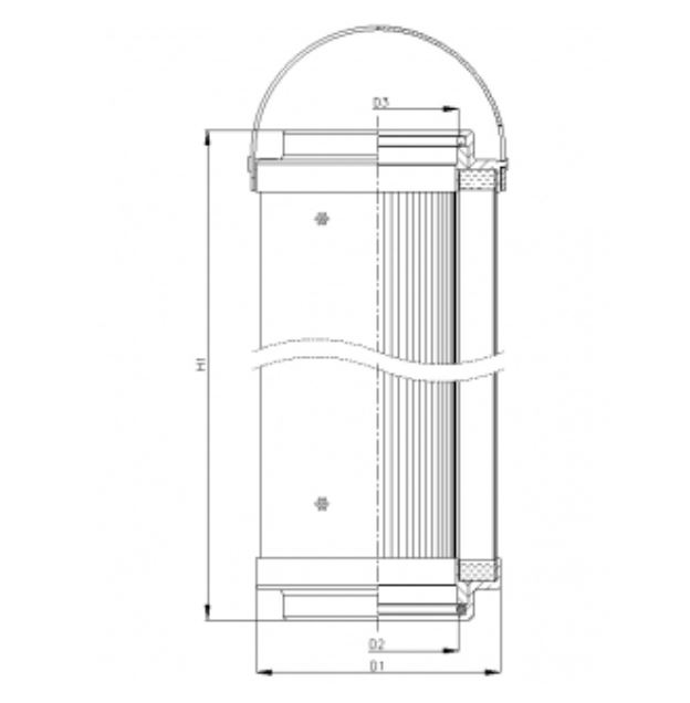 C433G06 hydraulic filter element (coreless)