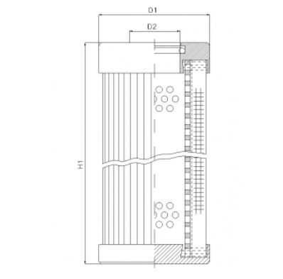 WT1717 hydraulic filter element