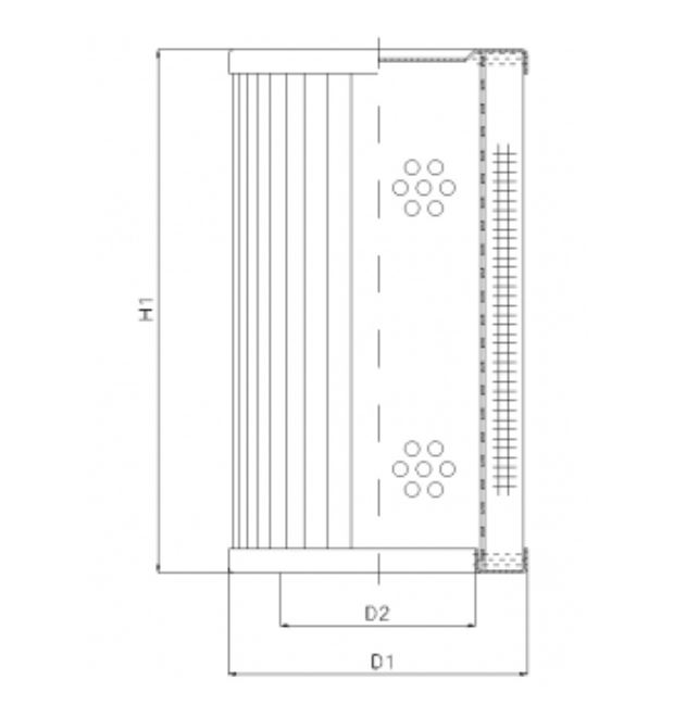 RVR165K20B hydraulic filter element