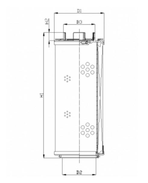 RHR2600M20B0/AB1 hydraulic filter element