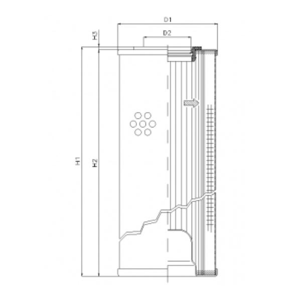 R5110G03 hydraulic filter element