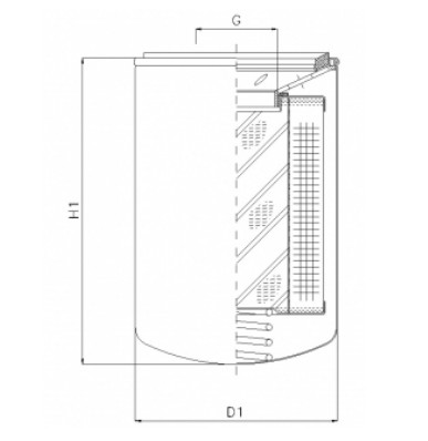 A140GW10 hydraulic filter spin-on