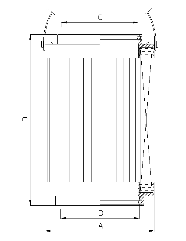 C221G10 hydraulic filter element (coreless)