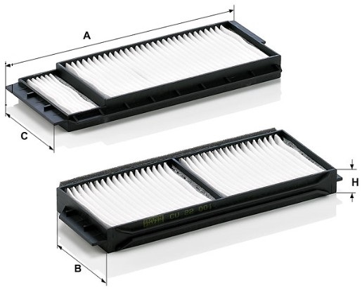 CU 22 001-2 cabin air filter element