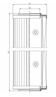 R296G10V hydraulic filter element