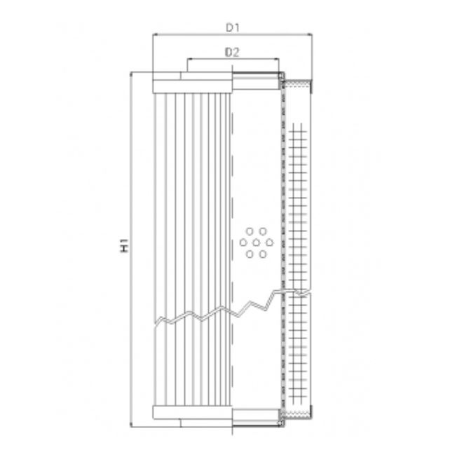 RVR10005E05B hydraulic filter element