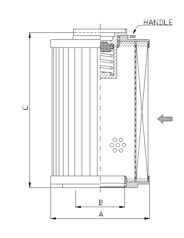 R166G25B hydraulic filter element