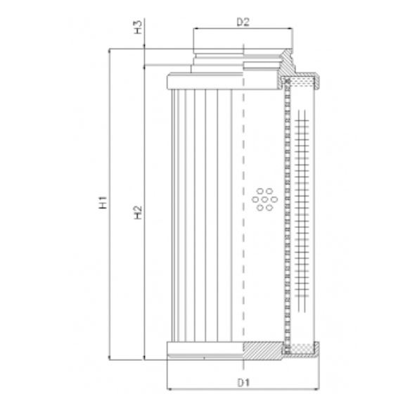 D731G25BV hydraulic filter element