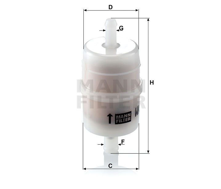 WK 32/6 fuel filter in-line