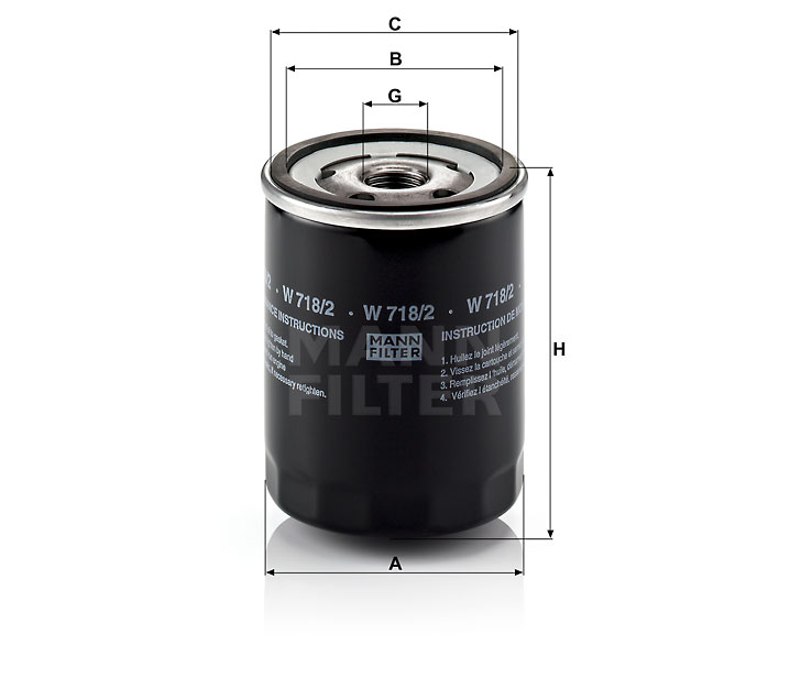 W 718/2 oil filter (spin-on)