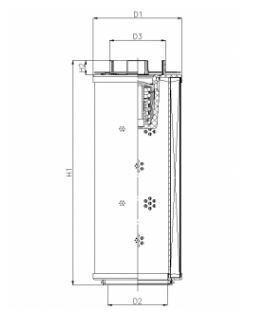 RHR1300G03B6/AB1 hydraulic filter element