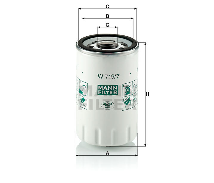 W 719/7 oil filter (spin-on)