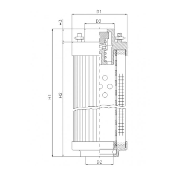 RHR240B50V hydraulic filter element