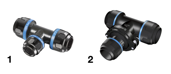 PPS1 TR10080 aluminium tee fitting for pipe