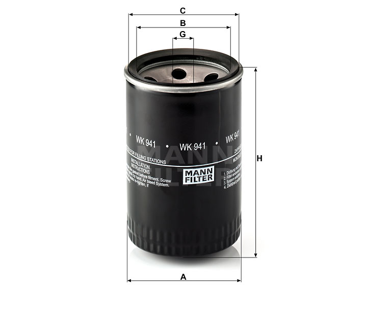 WK 941 (10) fuel filter spin-on